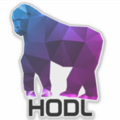 HODL Diamond Hands Ape Sticker (Voorkant)