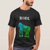 HODL Diamond Hands Ape T-Shirt (Voorkant)