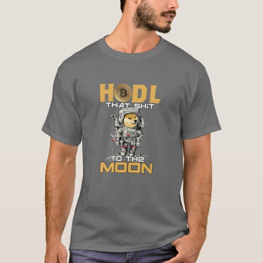 HODL Doquote in Cryptocurrency T-shirt (Voorkant)
