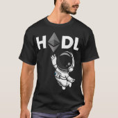HODL Ethereum Astronaut Crypto Design T-shirt (Voorkant)