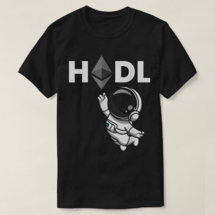 HODL Ethereum Astronaut Crypto Ontwerp T-shirt