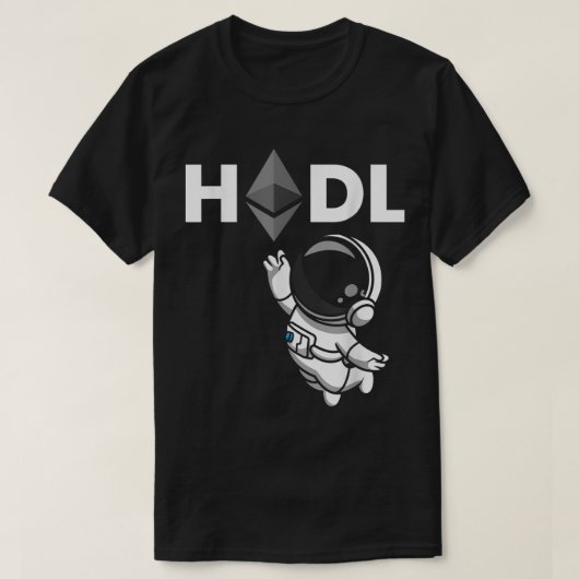 HODL Ethereum Astronaut Crypto Ontwerp T-shirt (Design voorkant)