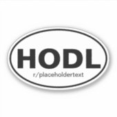 HODL Euro-achtige ovaal stock Sticker (Voorkant)