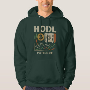 HODL Geduld Bitcoin Handelsgrafiek Hoodie