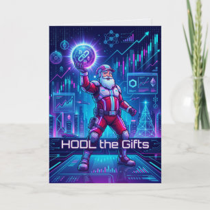 HODL Het Geschenk Crypto Kerstkaart Bitcoin Houder Bedankkaart
