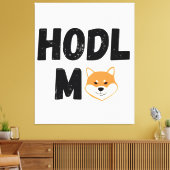 Hodl me Shiba Inu Crypto Canvas Wall Art (Insitu (Woonkamer))