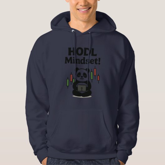 HODL Mindset Crypto Trader Hoodie (Voorkant)