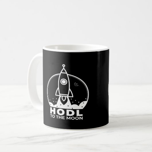 HODL - naar de maan Koffiemok (Voorkant links)