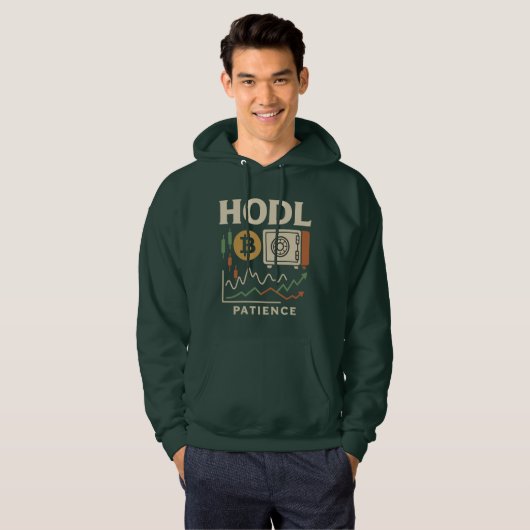 HODL Patience Bitcoin Trading Chart Hoodie (Voorkant volledig)