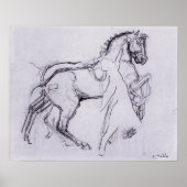 Hodler - Cavalryman Striding A Horse 1908 Poster (Voorkant)