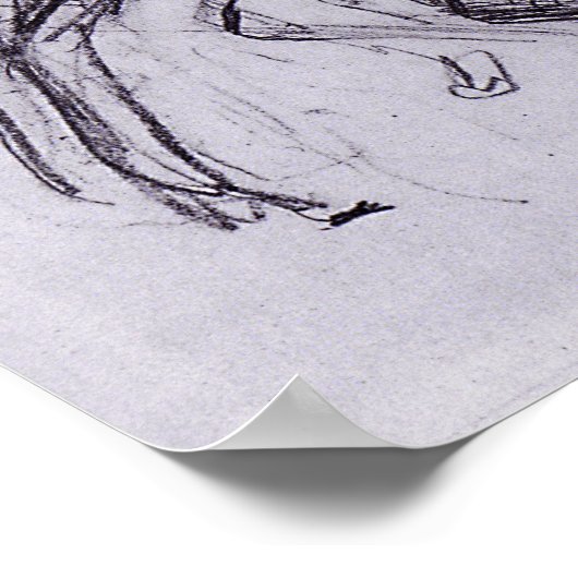 Hodler - Cavalryman Striding A Horse 1908 Poster (Hoek)