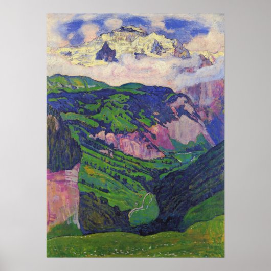 Hodler - De Maagd van Isenfluh 1902 Poster (Voorkant)