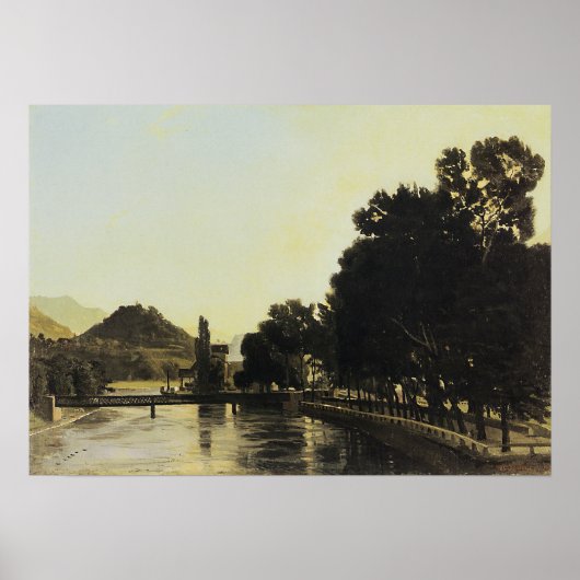 Hodler - een ochtend bij Interlaken 1875 Poster (Voorkant)