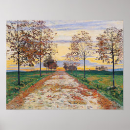Hodler - Herfst avond 1892 Poster