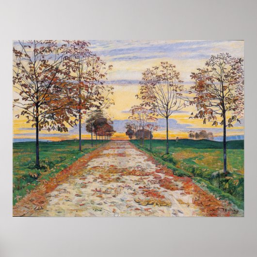 Hodler - Herfst avond 1892 Poster (Voorkant)