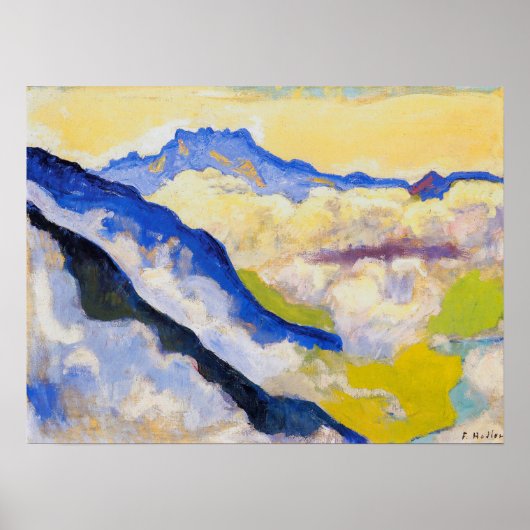Hodler - In Wolken 1917 Poster (Voorkant)