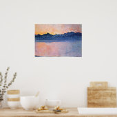 Hodler - Lake Genève, Mont Blanc, Morning Light 1. Poster (Keuken)