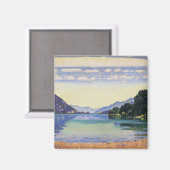 Hodler - Lake Thun uit Lessig, beroemd schilderij Magneet (Voorkant / Achterkant)