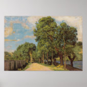 Hodler - Landschap aan de oever in Genève 1878 Poster (Voorkant)