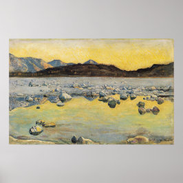 Hodler - Maggiadelta voor zonsopgang 1893 Poster