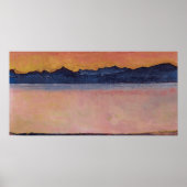 Hodler - Meer van Genève, Mont Blanc, Morning 1918 Poster (Voorkant)