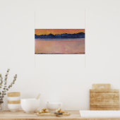 Hodler - Meer van Genève, Mont Blanc, Morning 1918 Poster (Keuken)