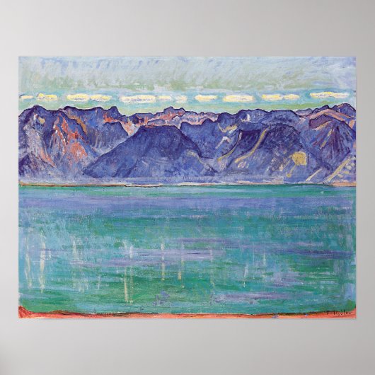 Hodler - meer van Genève, Uitzicht van de Savoyber Poster (Voorkant)