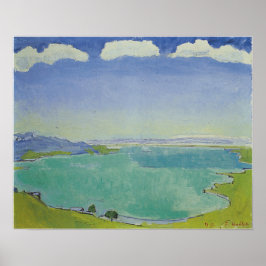 Hodler - Meer van Genève vanuit Caux 1917 Poster
