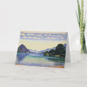 Hodler - Meer van Thun vanuit Lessig, beroemd schi Kaart