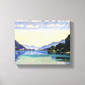Hodler - Meer van Thun vanuit Lessig, fijn kunst Canvas Afdruk (Voorkant)