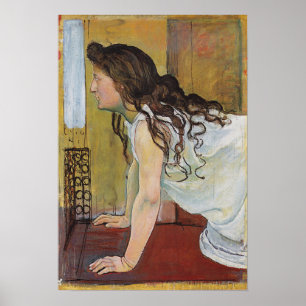 Hodler - meisje op het raam 1890 poster