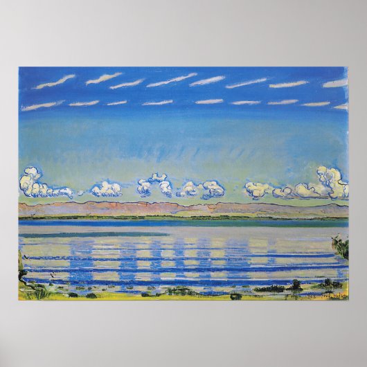 Hodler - Ritmisch Landschap Aan Het Meer Van Genèv Poster (Voorkant)