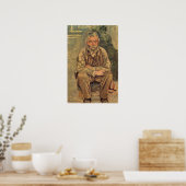 Hodler - Sitting Bartiger Man 1884 Poster (Keuken)