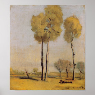 Hodler - Spaans landschap 1878 Poster