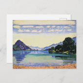 Hodler - Thun-meer van Lessig, mooie kunst Briefkaart (Voorkant / Achterkant)
