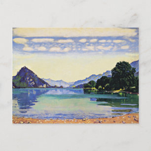 Hodler - Thun-meer van Lessig, mooie kunst Briefkaart