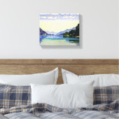 Hodler - Thun-meer van Lessig, mooie kunst Canvas Afdruk (Insitu (Slaapkamer))