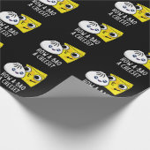 Hoe A-bao Een kaas Grappig eten Pun Donker BG Cadeaupapier (Hoek)