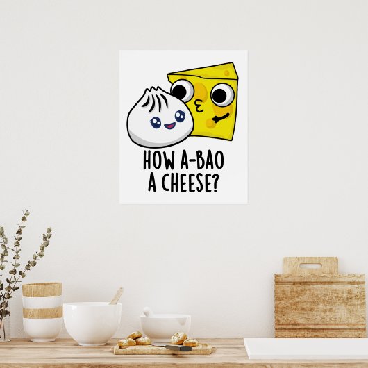 Hoe A-bao een kaas grappig eten woordje Poster (Keuken)
