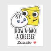 Hoe A-bao een kaas grappig eten woordje Sticker (Vel)
