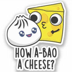 Hoe A-bao een kaas grappig eten woordje Sticker