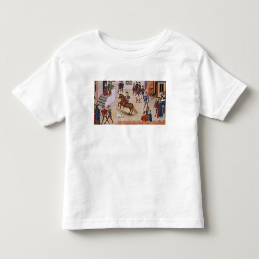 Hoe Alexander de Grote Gemonteerde Bucephalus Kinder Shirts (Voorkant)