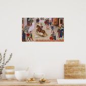 Hoe Alexander de Grote Gemonteerde Bucephalus Poster (Keuken)