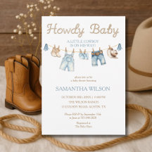 Hoe Baby Kleine Cowboy Baby Shower Uitnodiging