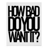 HOE BAD WILT U HET? PERFECT POSTER (Voorkant)