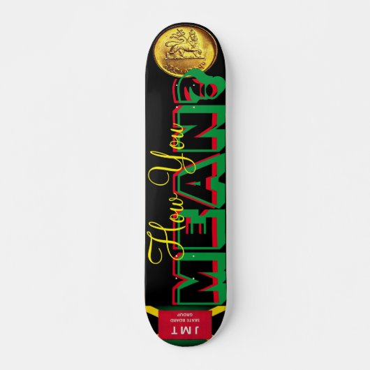 HOE BEDOEL JE? JMT 7 3/4-inch skateboard deck (Voorkant)
