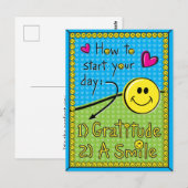 Hoe begin je dag_ briefkaart (Voorkant / Achterkant)