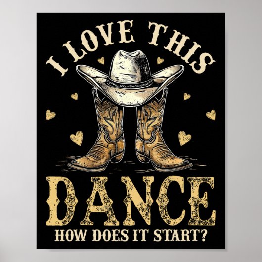 Hoe begint deze dans Line Dancer Country? Poster (Voorkant)