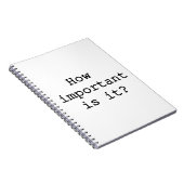 Hoe belangrijk is het Slogan Quote Typografie Notitieboek (Rechterzijde)