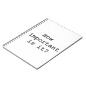 Hoe belangrijk is het Slogan Quote Typografie Notitieboek (Linkerzijde)